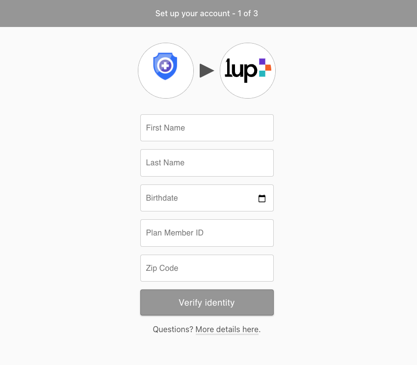 Screenshot of the Auth App Set up account page